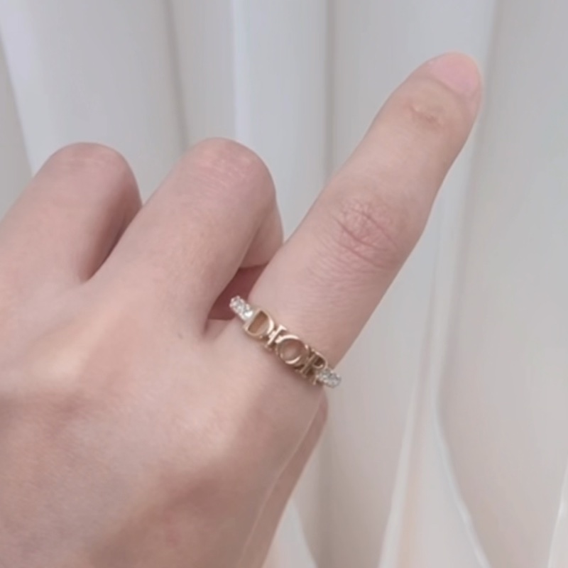 Dior diorevolution 金色水鑽戒指 M碼-6