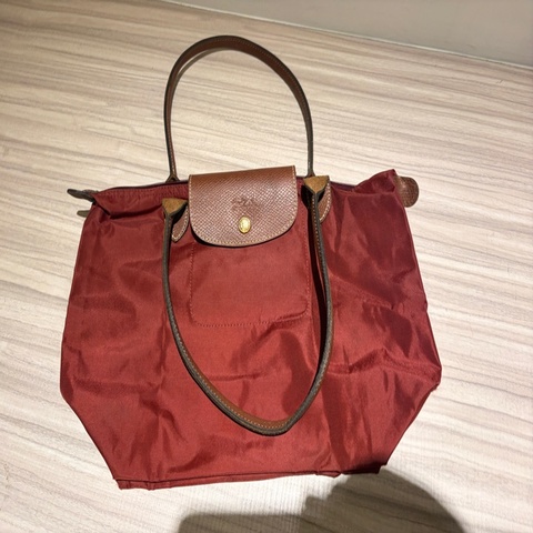 Longchamp Le Pliage 經典尼龍摺疊包 紅色 二手