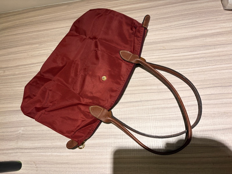 Longchamp Le Pliage 經典尼龍摺疊包 紅色 二手-1
