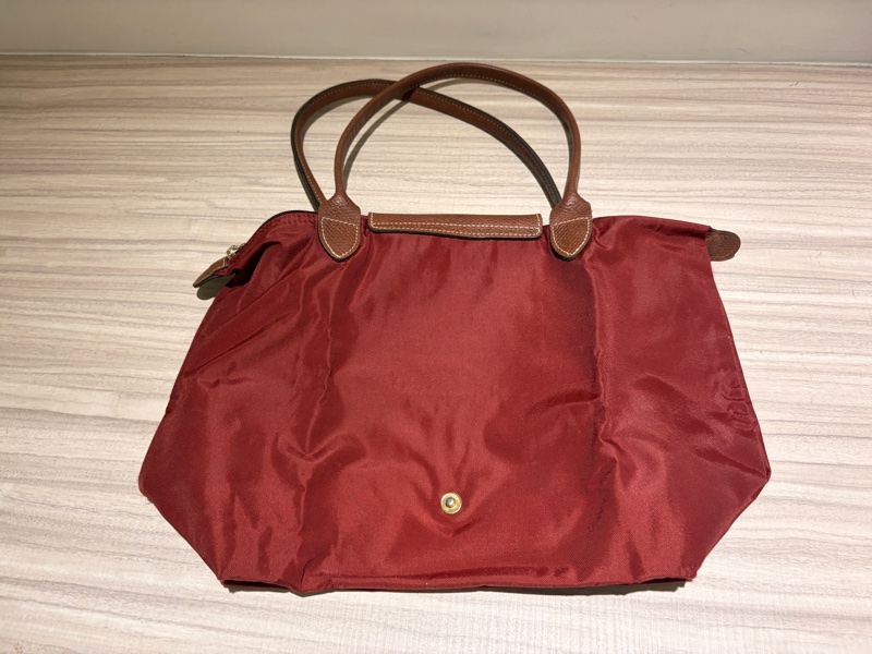 Longchamp Le Pliage 經典尼龍摺疊包 紅色 二手-3