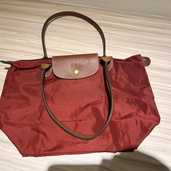 Longchamp Le Pliage 經典尼龍摺疊包 紅色 二手-6