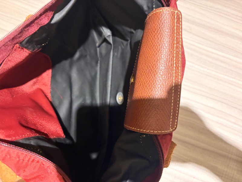 Longchamp Le Pliage 經典尼龍摺疊包 紅色 二手-11