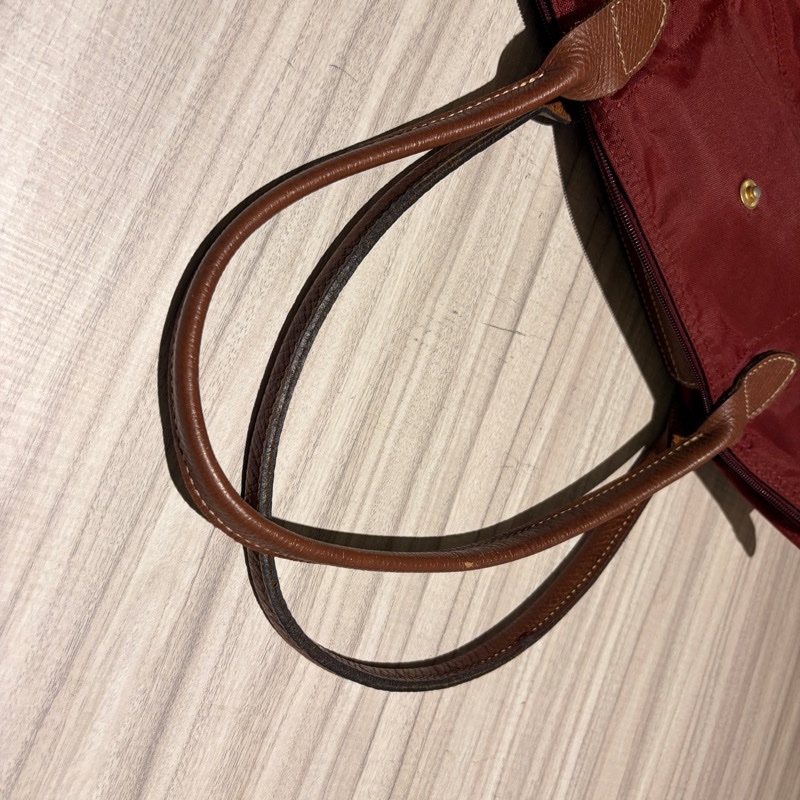 Longchamp Le Pliage 經典尼龍摺疊包 紅色 二手-13
