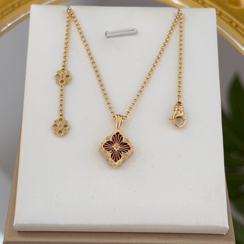 Buccellati 布契拉提OPERA TULLE吊墜歌劇院系列18k黃金紅琺瑯小號項鍊 25年-0