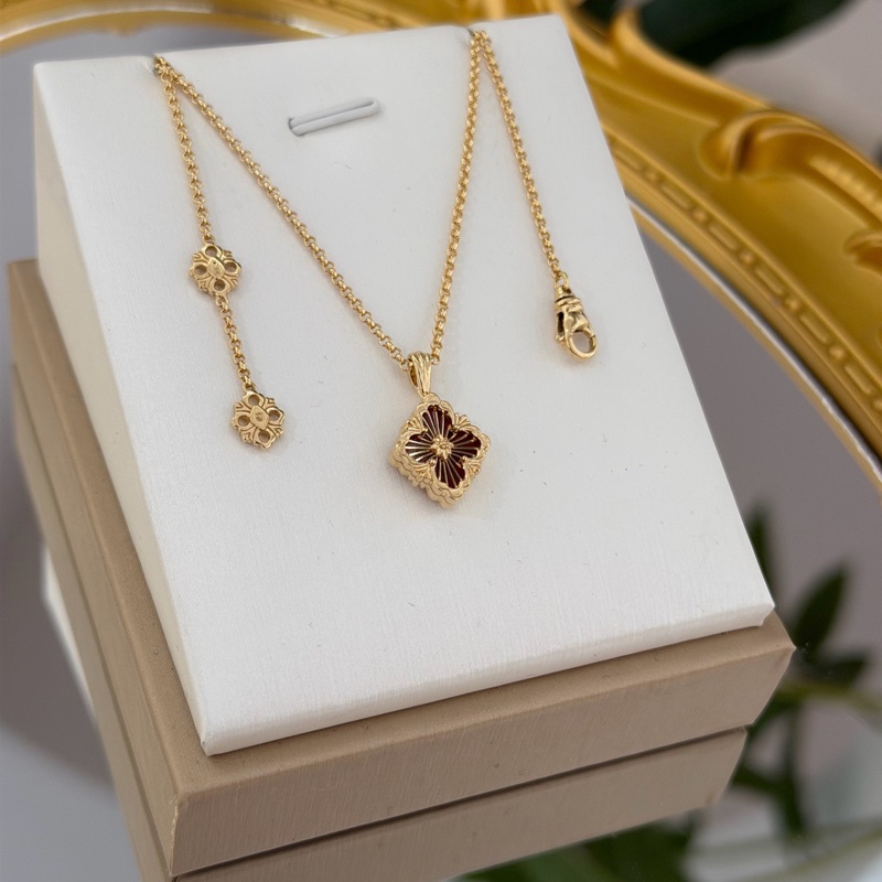 Buccellati 布契拉提OPERA TULLE吊墜歌劇院系列18k黃金紅琺瑯小號項鍊 25年-1