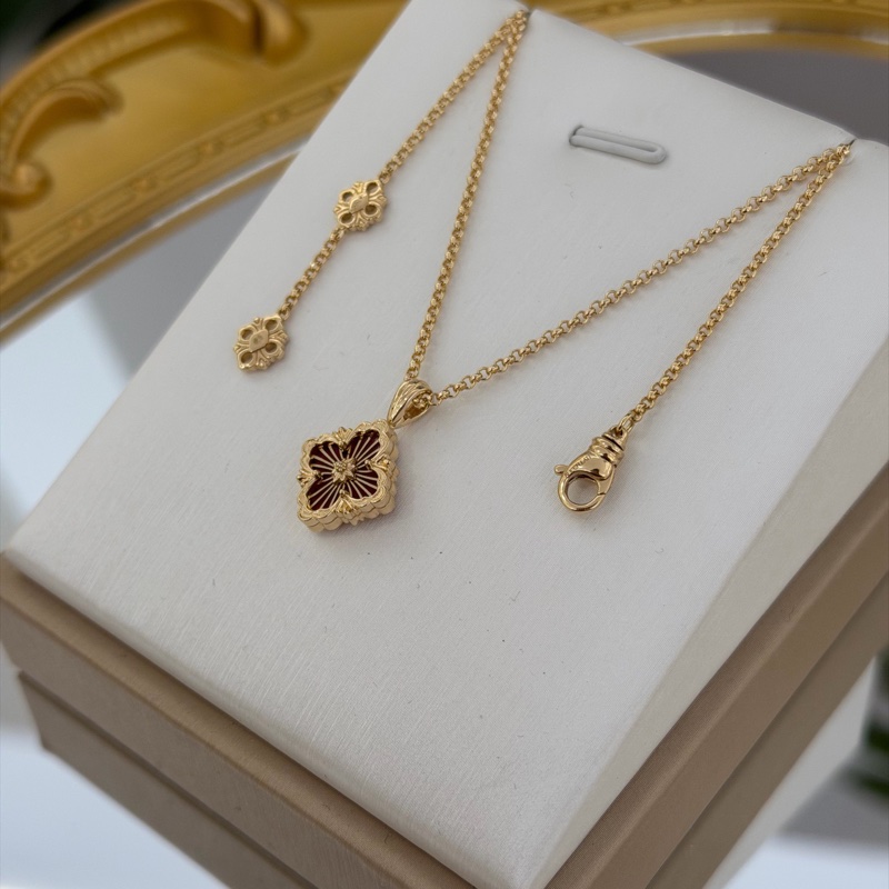 Buccellati 布契拉提OPERA TULLE吊墜歌劇院系列18k黃金紅琺瑯小號項鍊 25年-2