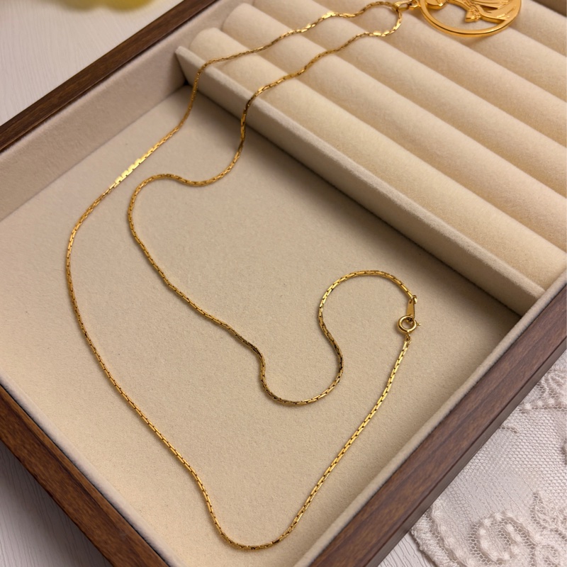 Lanvin Arpège 浮雕長項鏈 毛衣鏈 70cm 鍍金 經典母女標誌-16