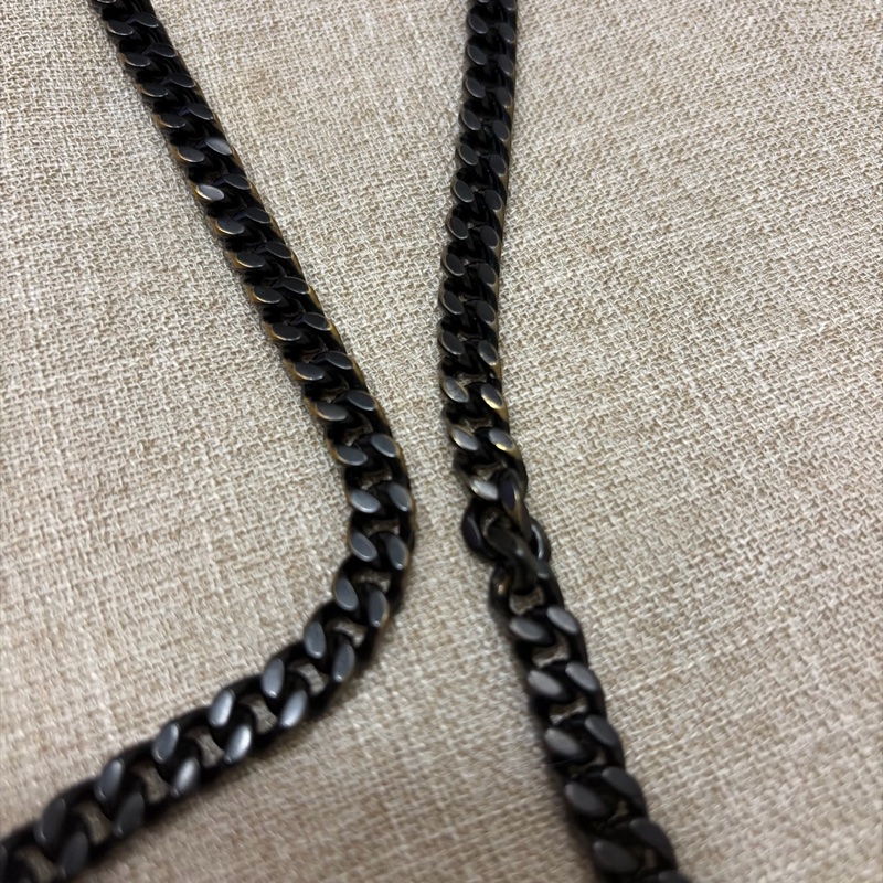 Saint Laurent Baby Niki 黑鱷魚壓紋 黑鏈條 有D扣-12