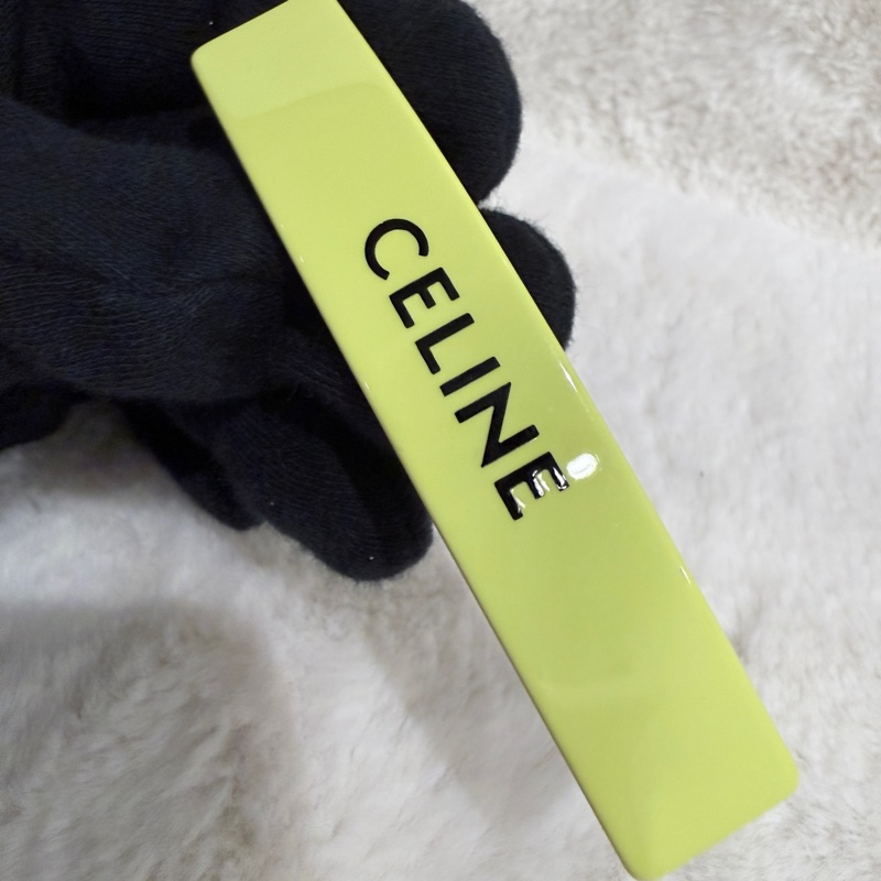 CELINE✨夏日黃字母髮夾-0