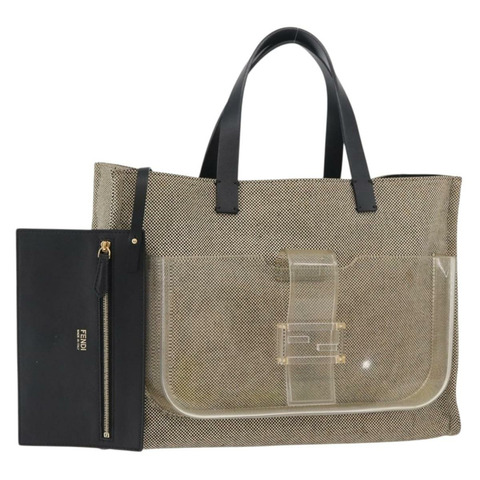 FENDI 手提包 帆布 米色 正品 171462V