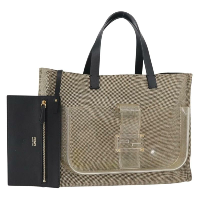 【日本直送】FENDI 手提包 帆布 米色 正品 171462V-0