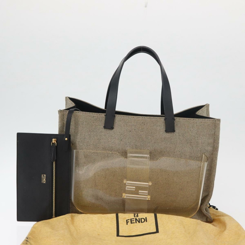 【日本直送】FENDI 手提包 帆布 米色 正品 171462V-11