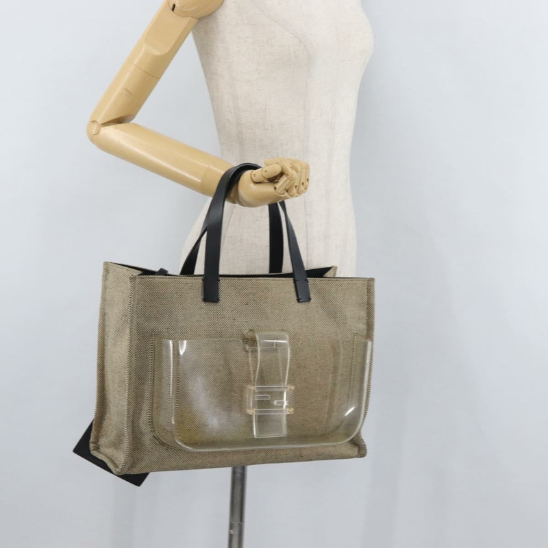 【日本直送】FENDI 手提包 帆布 米色 正品 171462V-26