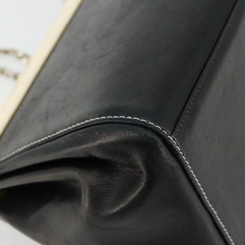 【日本直送】香奈兒 Choco Bar 系列琺瑯皮革 2.55 手袋 黑色 CC 正品 am11421A-15