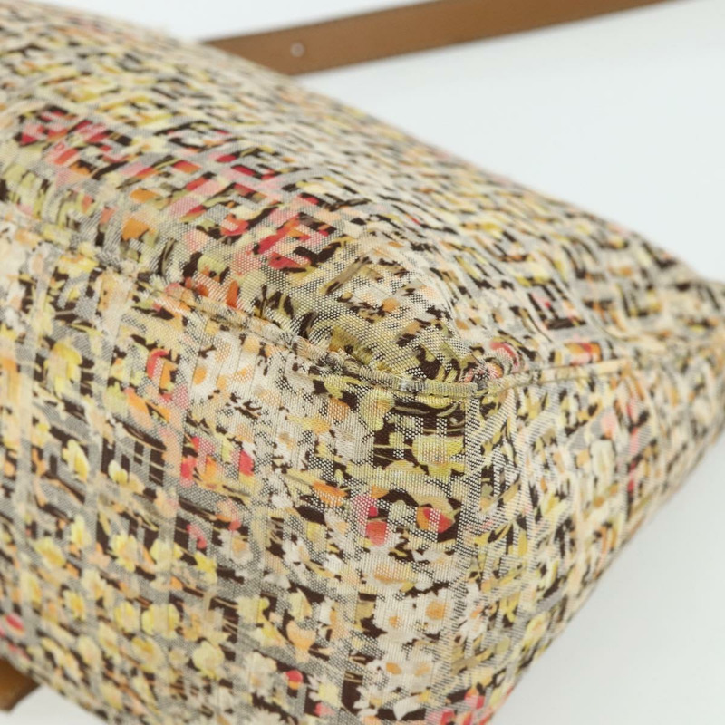 【日本直送】FENDI Zucchino帆布Mamma Baguette肩背包 米色 金色 正品 159330SAV-14
