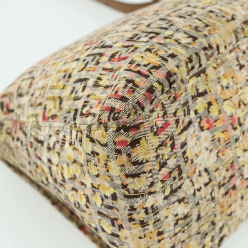 【日本直送】FENDI Zucchino帆布Mamma Baguette肩背包 米色 金色 正品 159330SAV-15