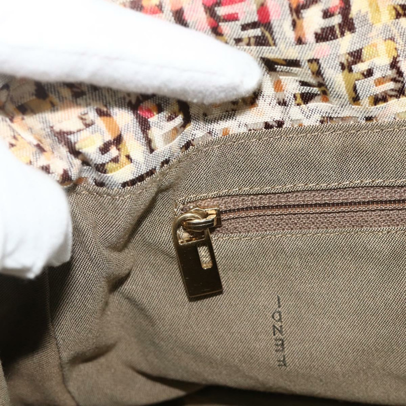 【日本直送】FENDI Zucchino帆布Mamma Baguette肩背包 米色 金色 正品 159330SAV-19