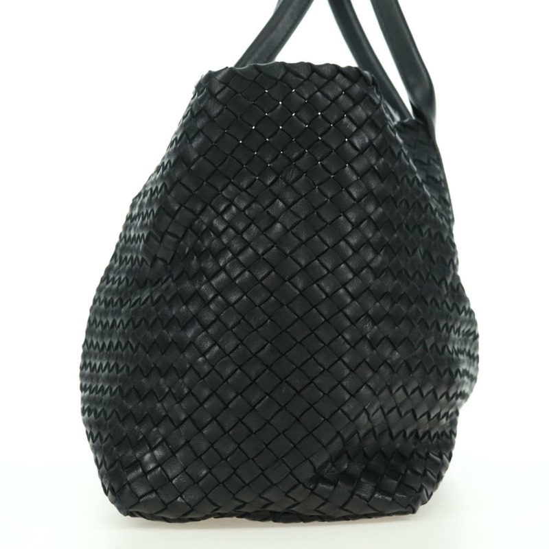【日本直送】BOTTEGA VENETA INTRECCIATO Cabas MM 手提包，黑色皮革，貨號 115664，正品編號 176974SAV-3