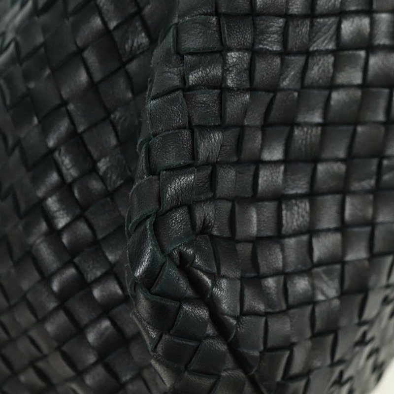【日本直送】BOTTEGA VENETA INTRECCIATO Cabas MM 手提包，黑色皮革，貨號 115664，正品編號 176974SAV-7