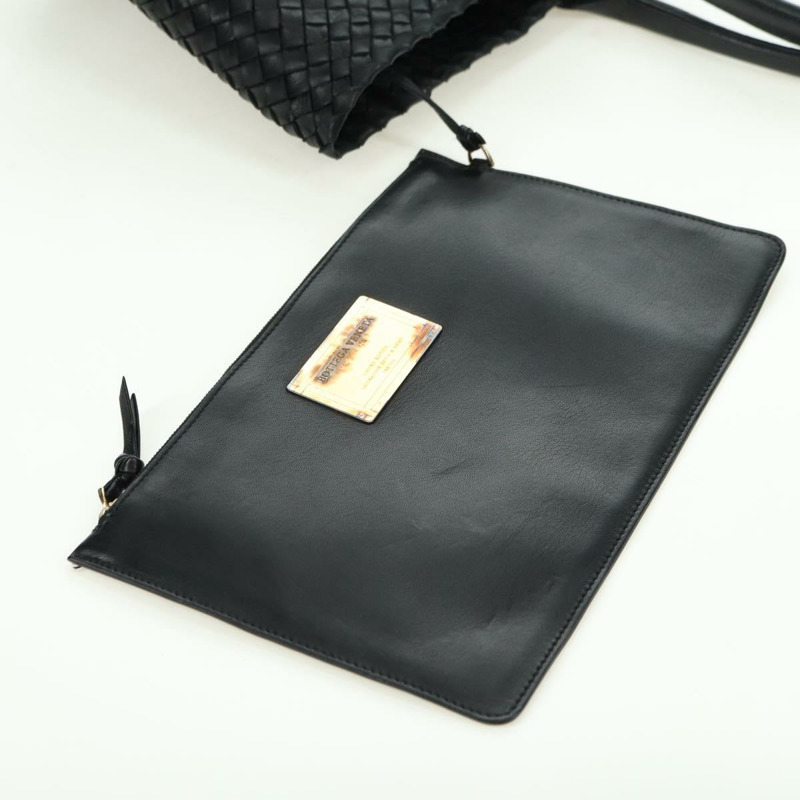 【日本直送】BOTTEGA VENETA INTRECCIATO Cabas MM 手提包，黑色皮革，貨號 115664，正品編號 176974SAV-8