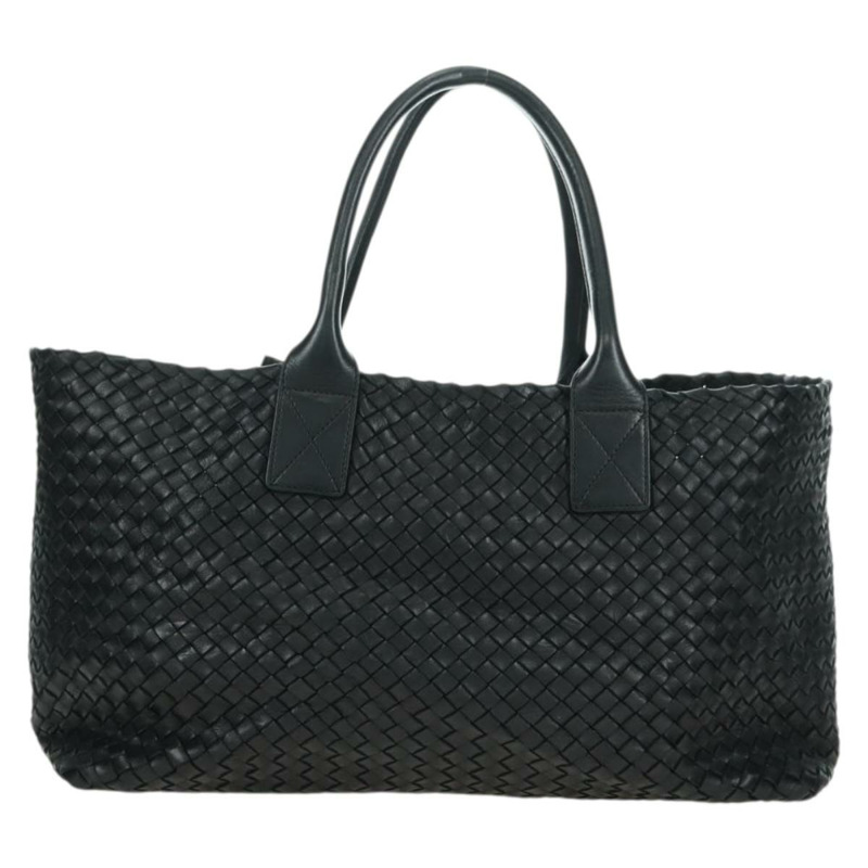 【日本直送】BOTTEGA VENETA INTRECCIATO Cabas MM 手提包，黑色皮革，貨號 115664，正品編號 176974SAV-12