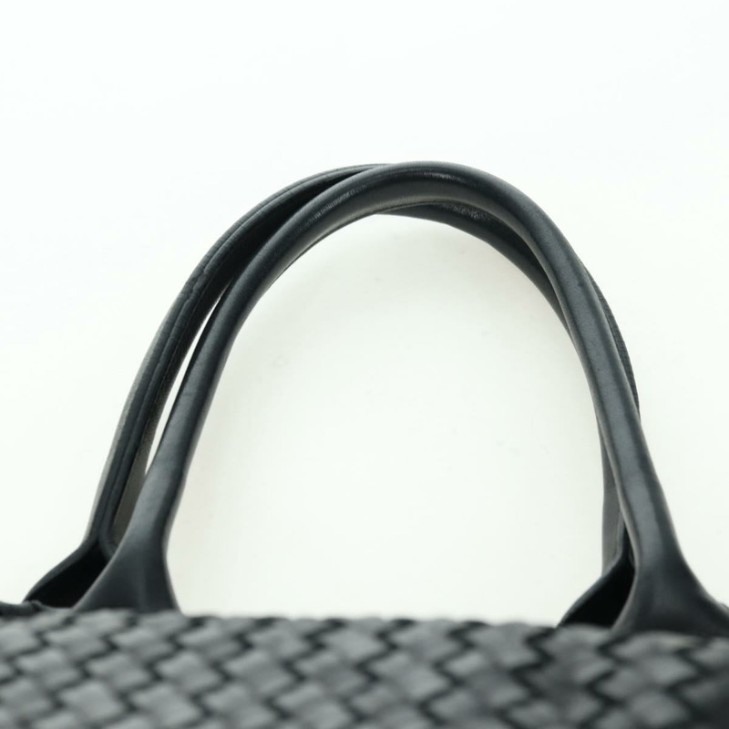 【日本直送】BOTTEGA VENETA INTRECCIATO Cabas MM 手提包，黑色皮革，貨號 115664，正品編號 176974SAV-13