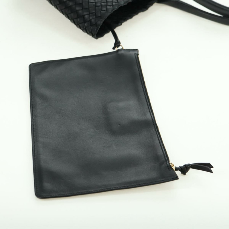 【日本直送】BOTTEGA VENETA INTRECCIATO Cabas MM 手提包，黑色皮革，貨號 115664，正品編號 176974SAV-17