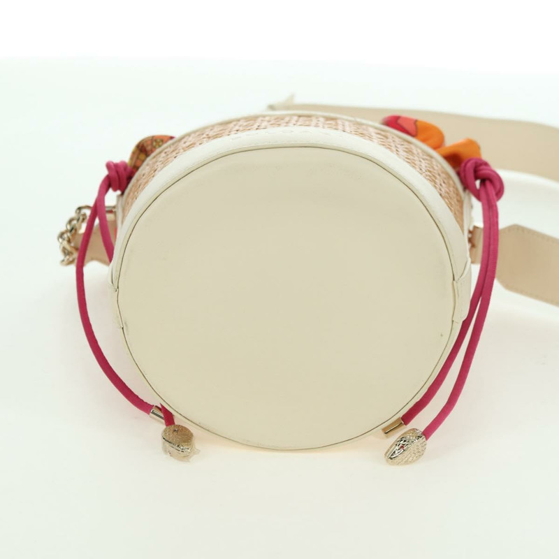 【日本直送】寶格麗 Serpenti Forever 肩背包 拉菲草 米色 正品 177156SAM-4