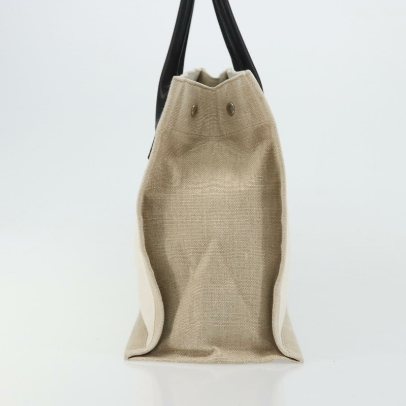 【日本直送】SAINT LAURENT Cabas Rive Gauche 包帆布米色銀色 123435 正品 BA12394A-2