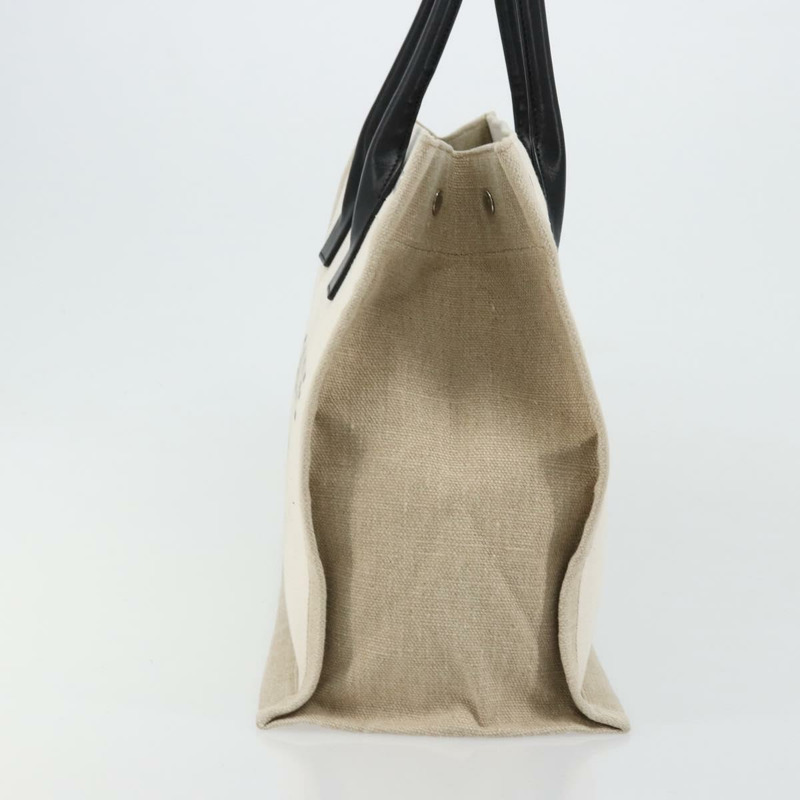 【日本直送】SAINT LAURENT Cabas Rive Gauche 包帆布米色銀色 123435 正品 BA12394A-3