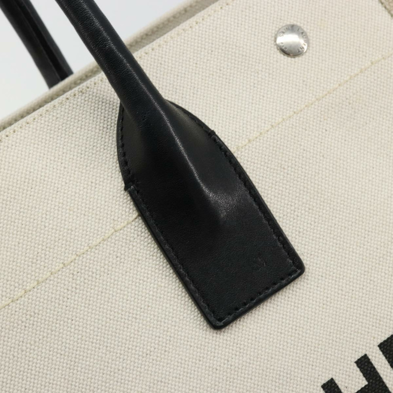 【日本直送】SAINT LAURENT Cabas Rive Gauche 包帆布米色銀色 123435 正品 BA12394A-9