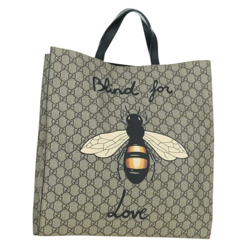 【日本直送】GUCCI GG Supreme Animalie 手提包 PVC 米色 金色 450950 正品 176995M-0