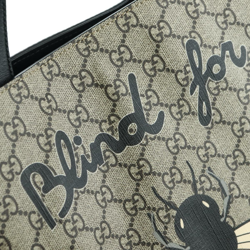 【日本直送】GUCCI GG Supreme Animalie 手提包 PVC 米色 金色 450950 正品 176995M-15