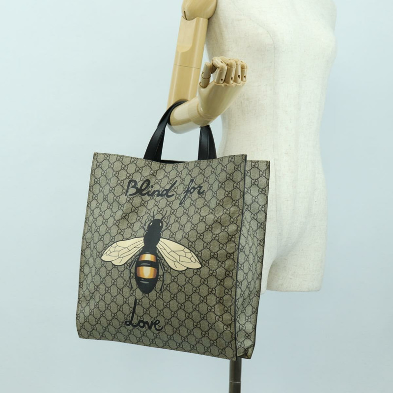 【日本直送】GUCCI GG Supreme Animalie 手提包 PVC 米色 金色 450950 正品 176995M-25