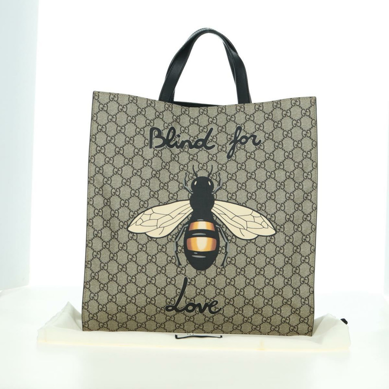 【日本直送】GUCCI GG Supreme Animalie 手提包 PVC 米色 金色 450950 正品 176995M-26
