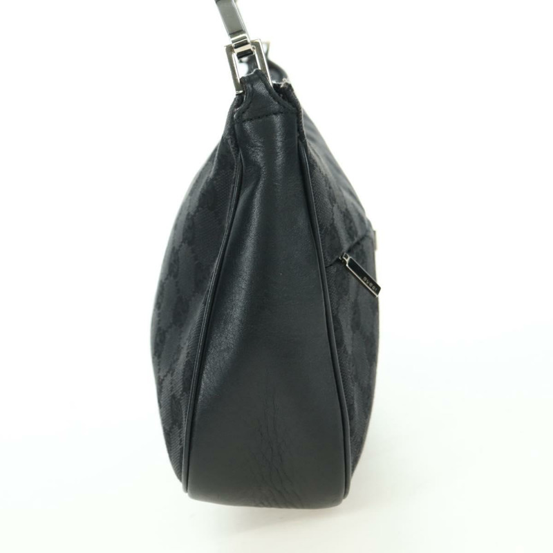 【日本直送】GUCCI 竹節 GG 帆布手提包 黑色 銀色 001 3865 正品 am11509A-4