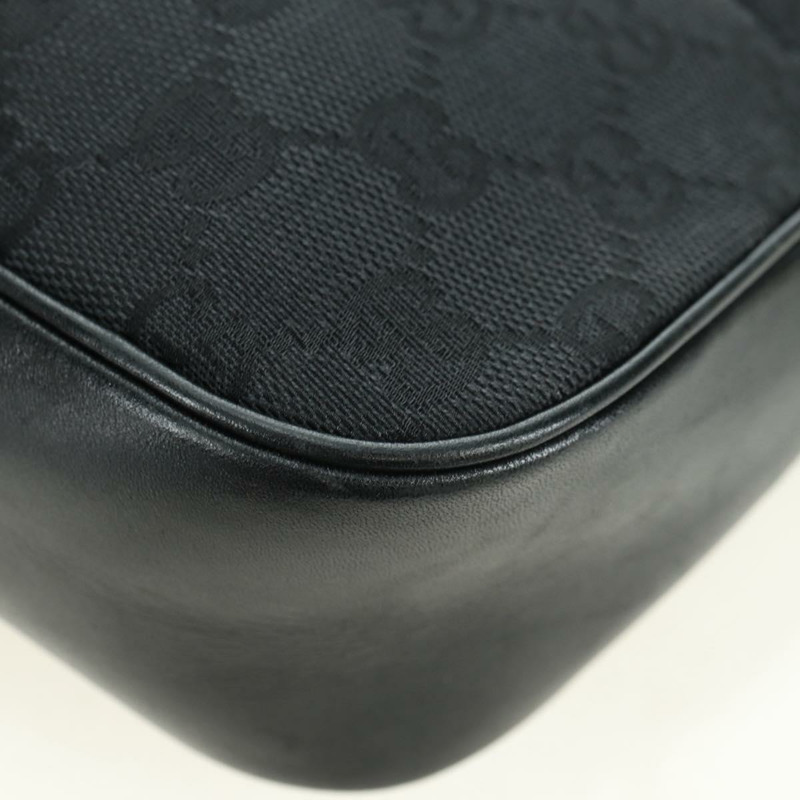 【日本直送】GUCCI 竹節 GG 帆布手提包 黑色 銀色 001 3865 正品 am11509A-11