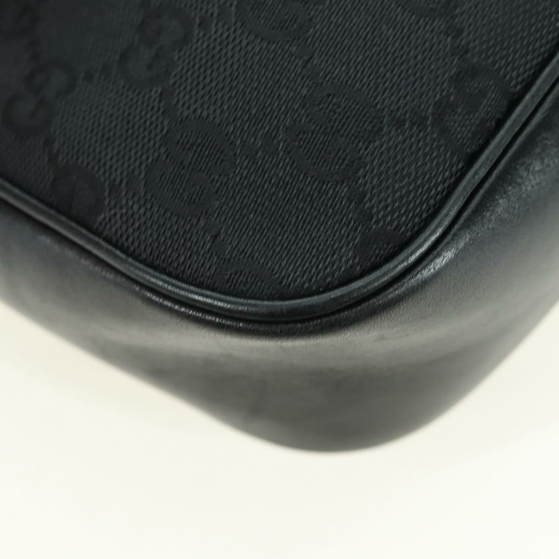 【日本直送】GUCCI 竹節 GG 帆布手提包 黑色 銀色 001 3865 正品 am11509A-12