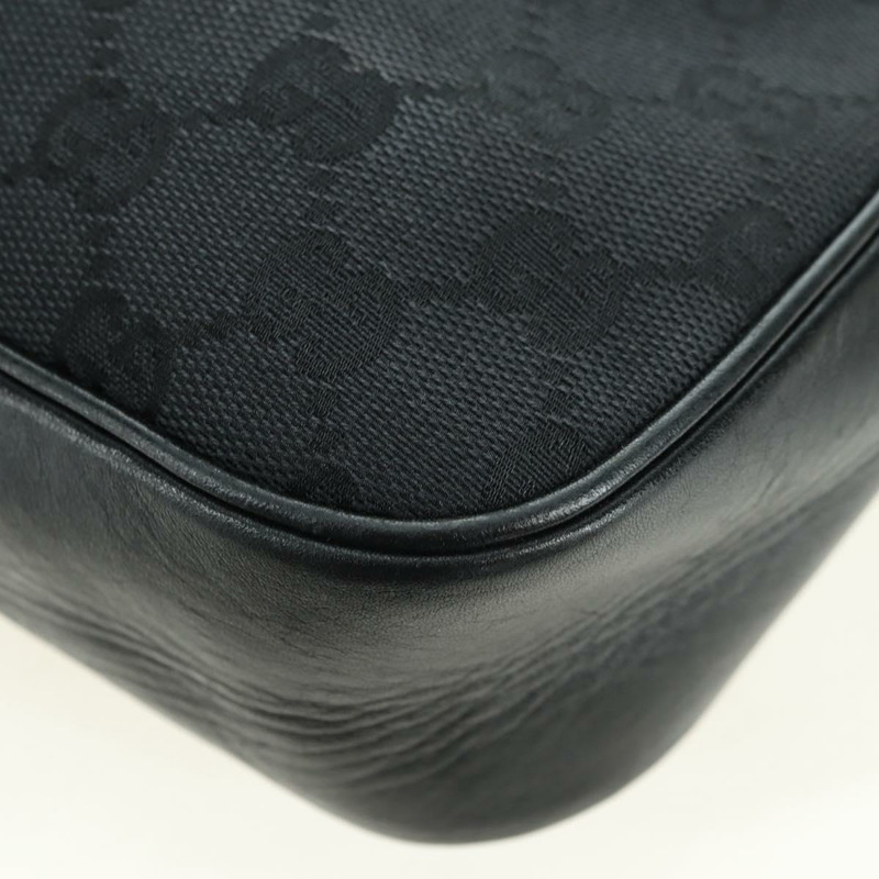 【日本直送】GUCCI 竹節 GG 帆布手提包 黑色 銀色 001 3865 正品 am11509A-13