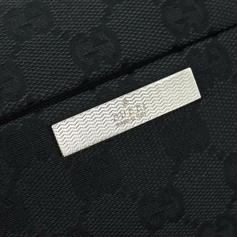 【日本直送】GUCCI 竹節 GG 帆布手提包 黑色 銀色 001 3865 正品 am11509A-14