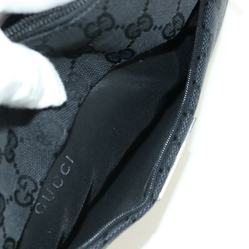 【日本直送】GUCCI 竹節 GG 帆布手提包 黑色 銀色 001 3865 正品 am11509A-16