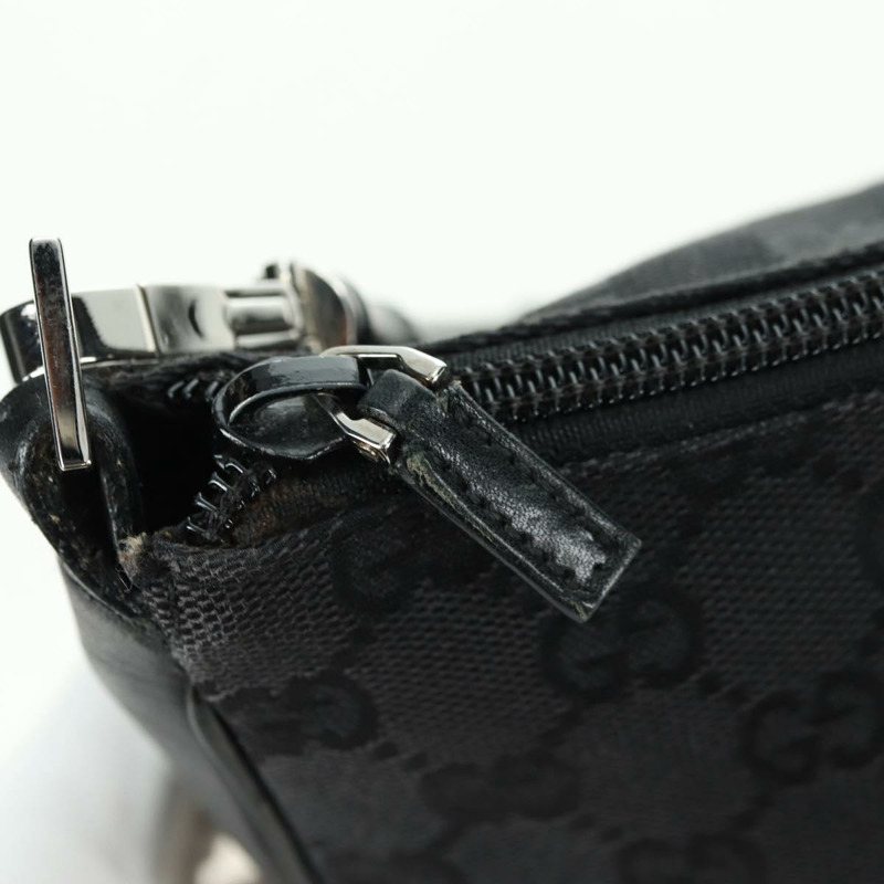 【日本直送】GUCCI 竹節 GG 帆布手提包 黑色 銀色 001 3865 正品 am11509A-17