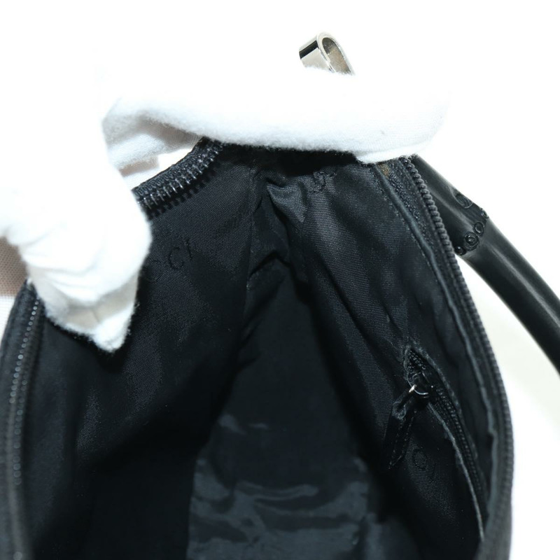 【日本直送】GUCCI 竹節 GG 帆布手提包 黑色 銀色 001 3865 正品 am11509A-20