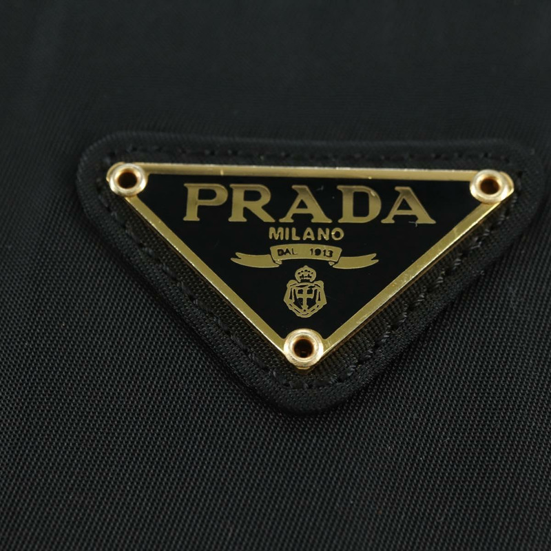 【日本直送】PRADA 尼龍鏈條手提包 黑色金色 B4019 正品 am11495V-17