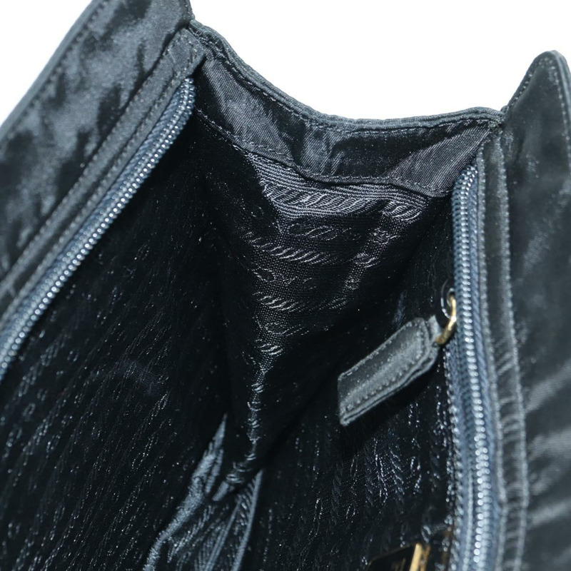 【日本直送】PRADA 尼龍鏈條手提包 黑色金色 B4019 正品 am11495V-19