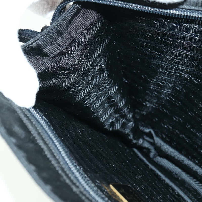【日本直送】PRADA 尼龍鏈條手提包 黑色金色 B4019 正品 am11495V-20
