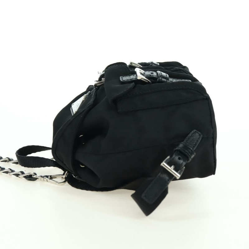 【日本直送】PRADA 尼龍黑色銀色鏈條單肩包 正品 AMZ520M-2