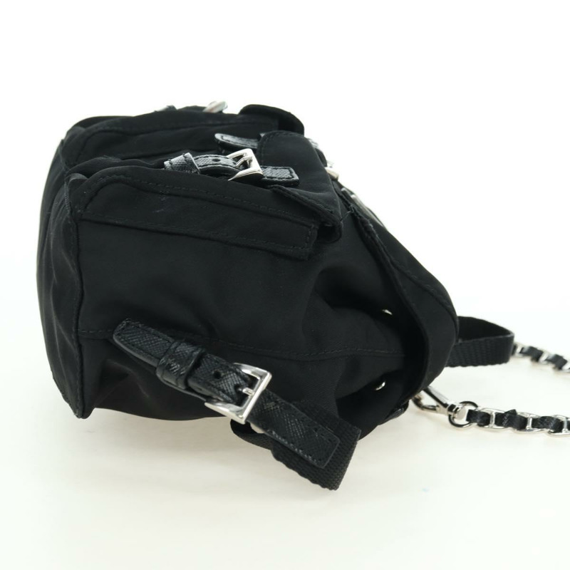 【日本直送】PRADA 尼龍黑色銀色鏈條單肩包 正品 AMZ520M-3