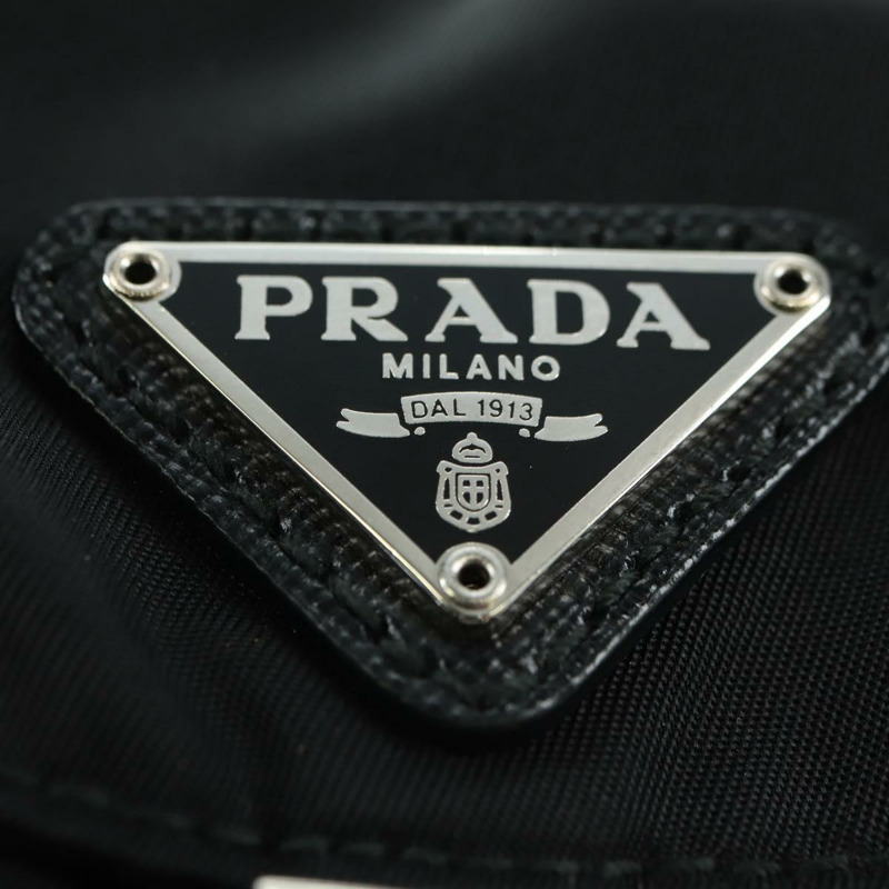 【日本直送】PRADA 尼龍黑色銀色鏈條單肩包 正品 AMZ520M-19