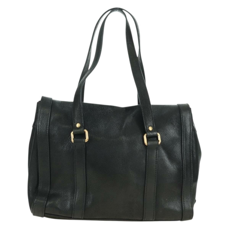 【日本直送】PRADA 托特包 皮革 黑色 金色 正品 177678V-1